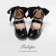 Iris Corolla Tulips Chunky Heel Shoes(Reservation/6 Colours/Full Payment Without Shipping)